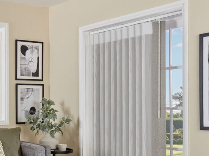allusion blinds fitted over a bi-fold door